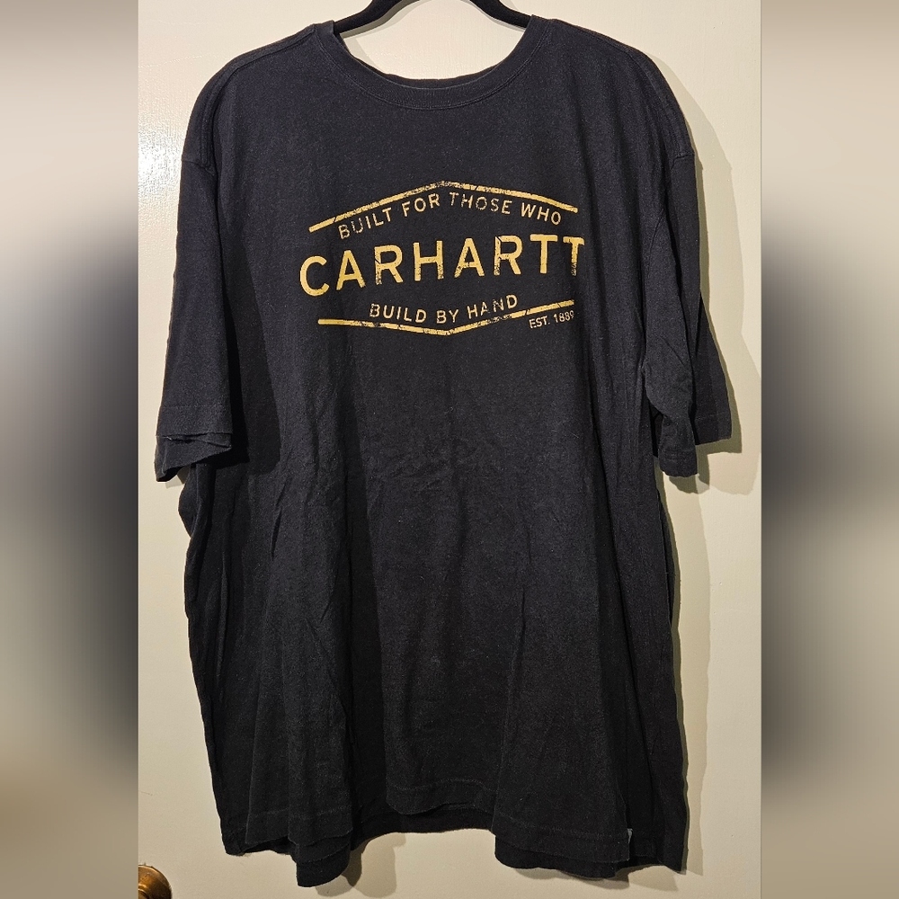 Carhartt Built by Hand Graphic T-Shirt Black 2XL Relaxed Fit